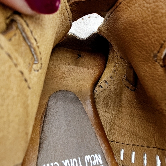 Miz Mooz Kipling Open Toe Leather Wedge Sandals - Picture 13 of 16